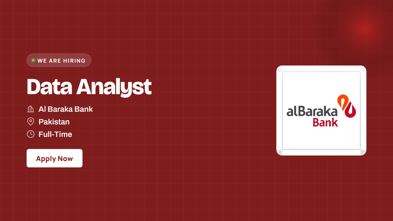 Al Baraka Bank Jobs 2026 - Data Analyst in Pakistan