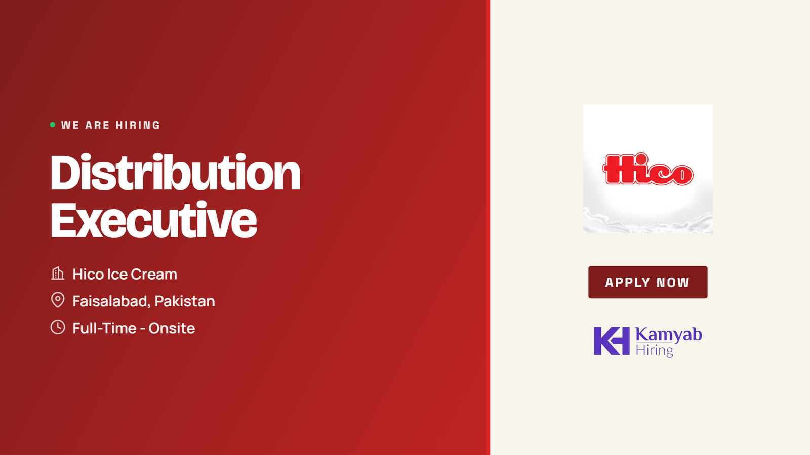 Hico Jobs 2026 - Supply Chain Officer in Lahore