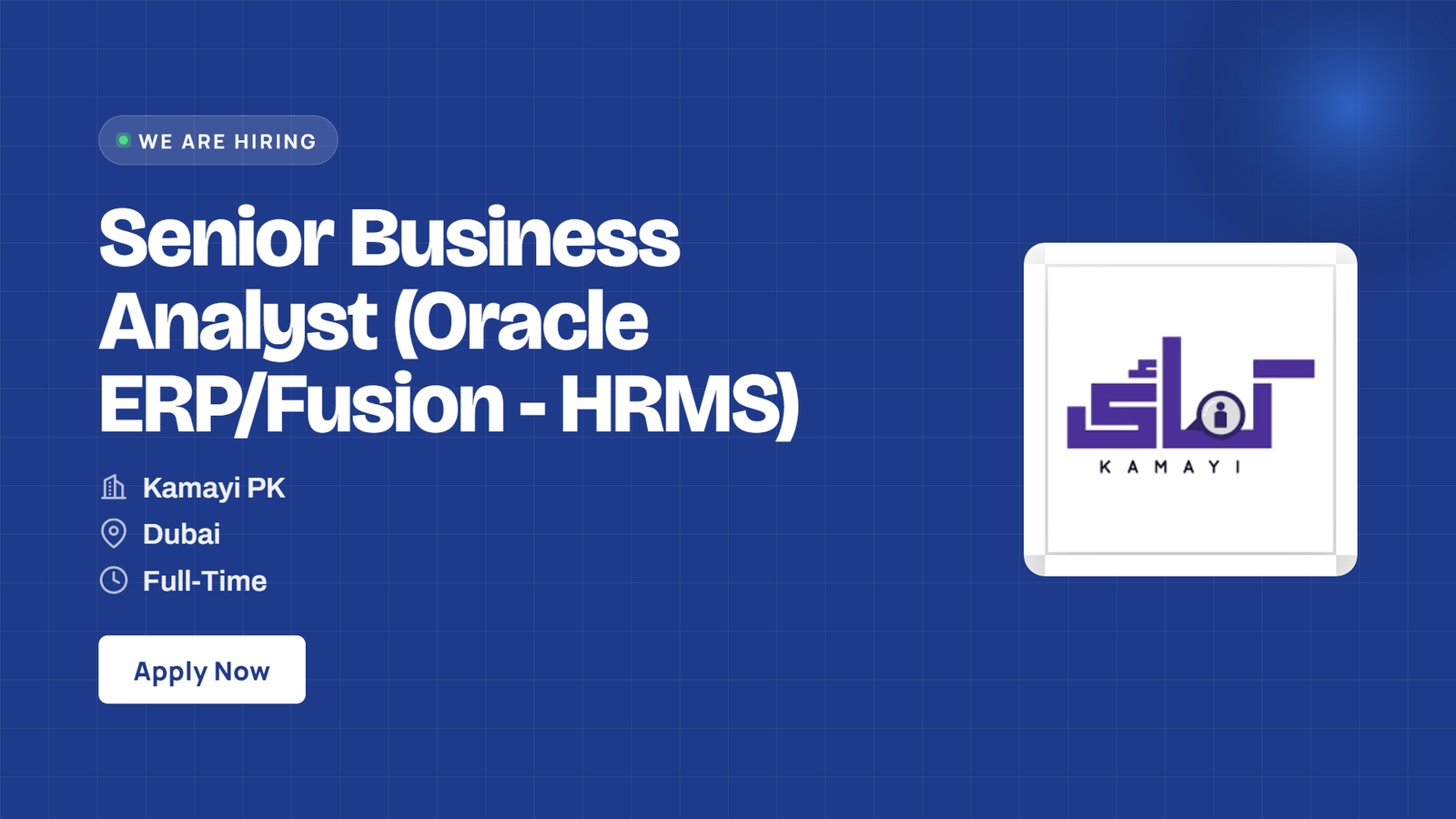 Kamayi Jobs 2026 - Senior Business Analyst (Oracle ERP/Fusion) in Dubai