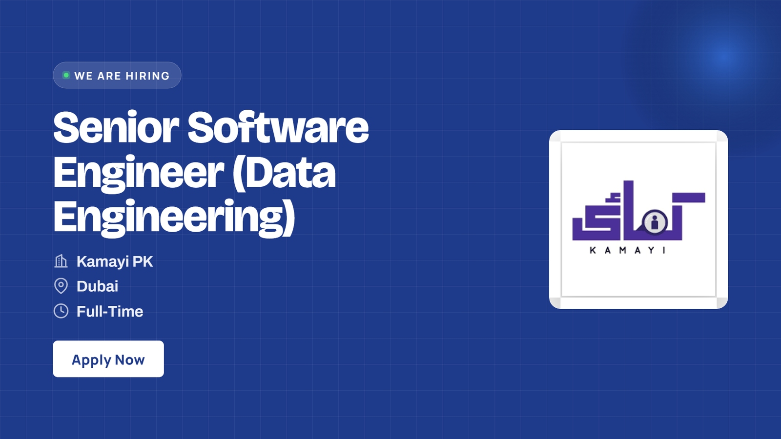 Kamayi Jobs 2026 - Senior Software Engineer (Data Engineering) in Dubai