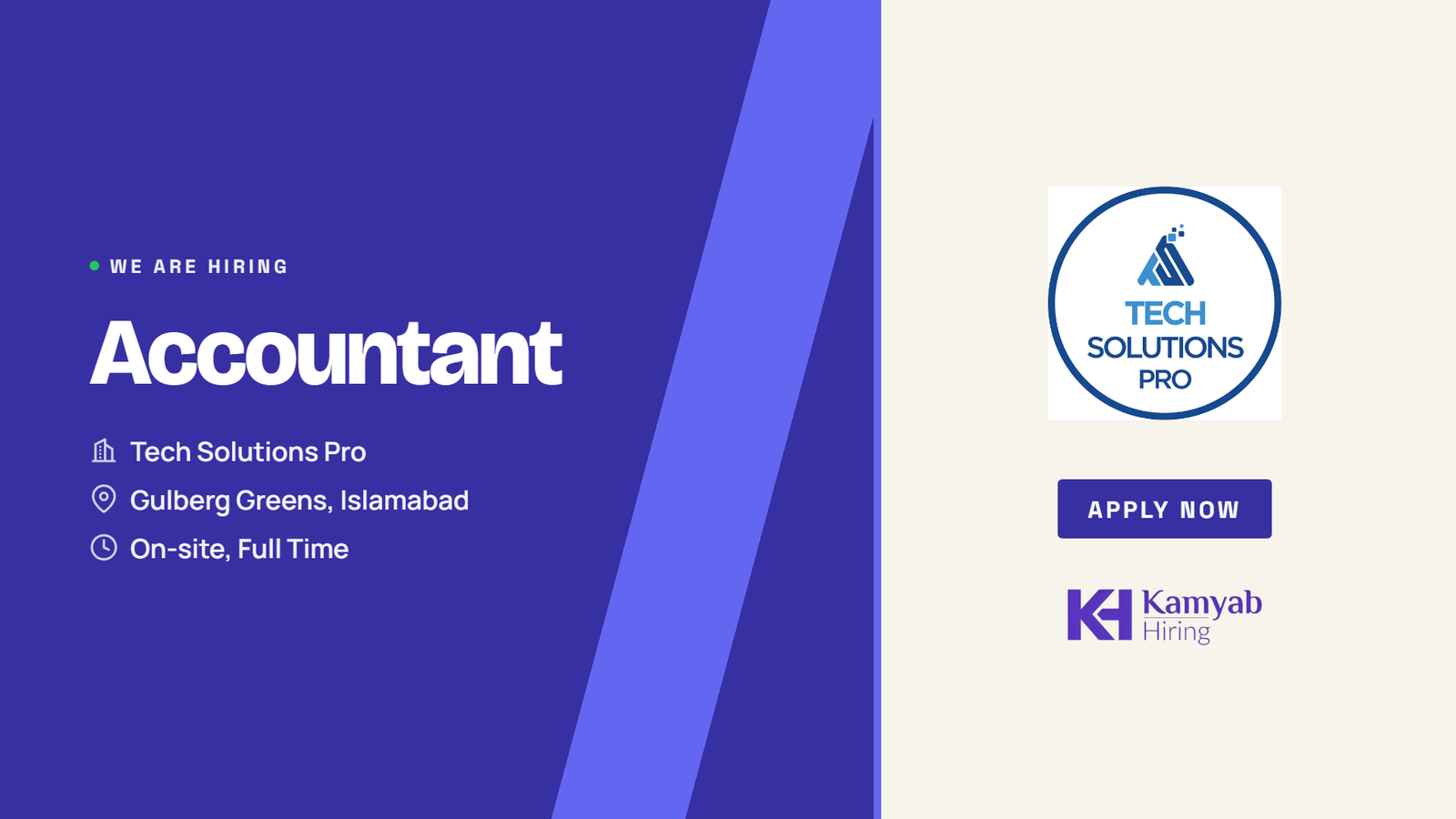Tech Solutions Pro Jobs 2026 - Accountant in Islamabad