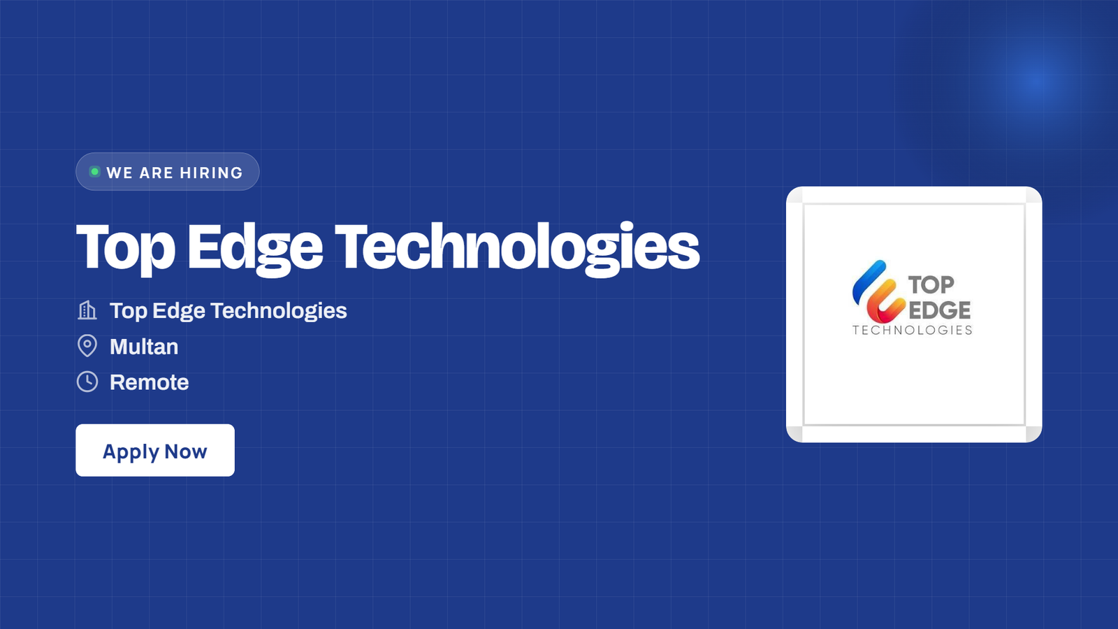 Top Edge Technologies Jobs 2026 - Admin Officer in Multan