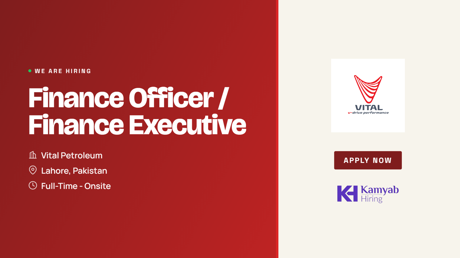 Vital Petroleum Jobs 2026 - Finance Officer and Finance Executive in Lahore